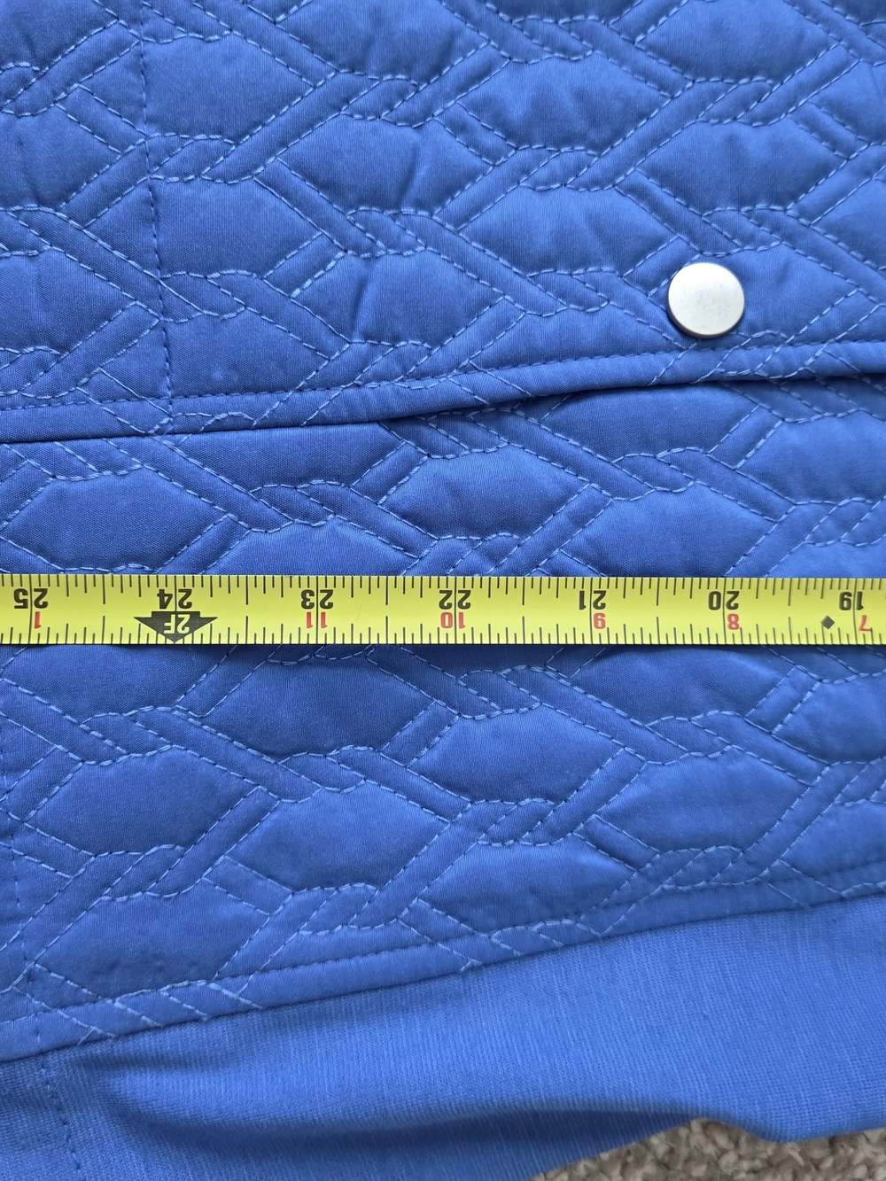 Allison Daley Plus Diamond Quilted Full Zipper Vest Royal Blue Sz 18W Pockets - Picture 8 of 9